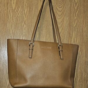Michael Kors-Saffiano Leather Tote Bag Michael Kors Jet Set Travel Large